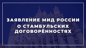 Заявление МИД России о Стамбульских договоренностях Заявление МИД России о Стамбульских договоренностях